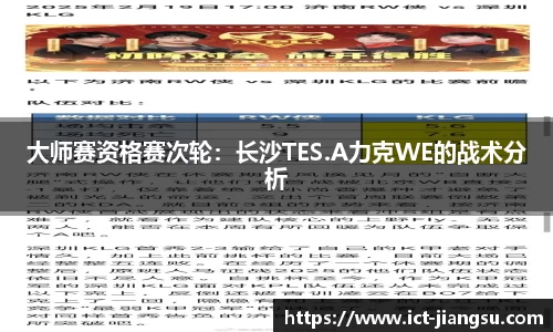 大师赛资格赛次轮：长沙TES.A力克WE的战术分析